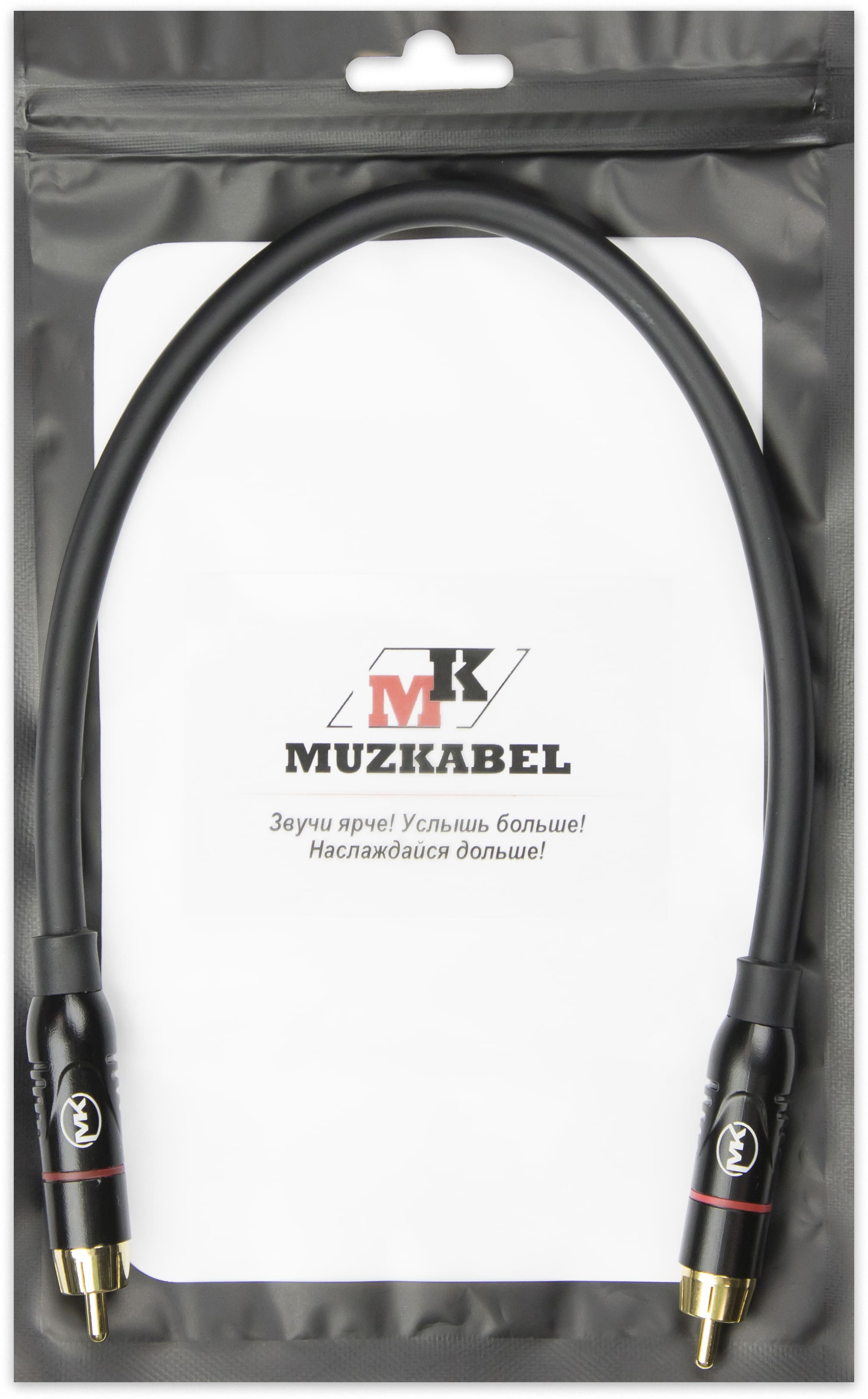 Патч-кабель MUZKABEL RSFIK4BP - 0.15 метра, RCA – RCA (Красное кольцо)