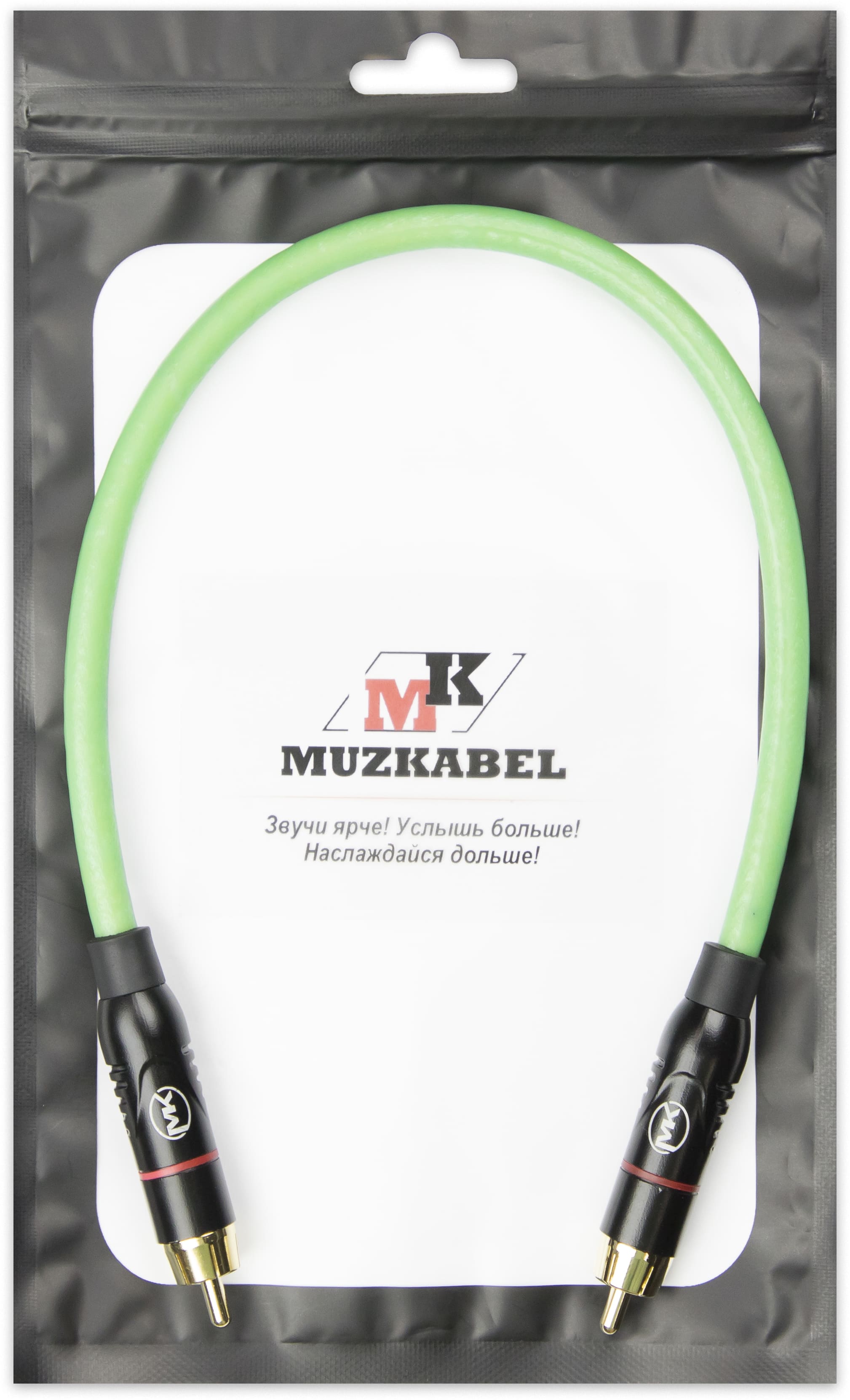 Патч-кабель MUZKABEL SRCIK2P - 0.1 метра, RCA – RCA (Красное кольцо)
