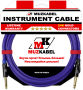 Гитарный кабель MUZKABEL JFNIK4V(RX) - 1 метр, JACK - JACK (Отсечка)