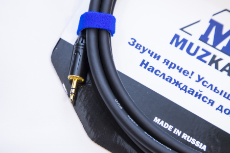 Аудио кабель MUZKABEL MFXMK1B - 1,5 метра, MINI JACK (3.5) - MINI JACK (3.5)