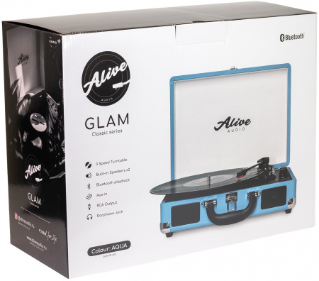 Виниловый проигрыватель Alive Audio GLAM GLM-01-AQ Aqua