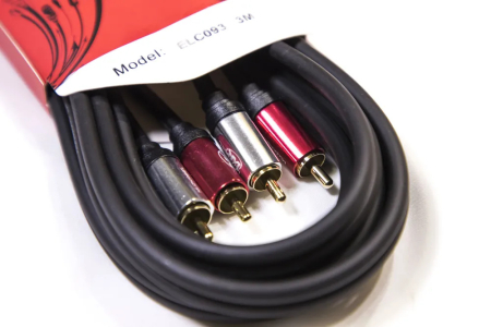 Аудио кабель MUZKABEL ELC095 - 5 метров, 2RCA - 2RCA