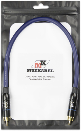 Патч-кабель MUZKABEL RSFIK4SP - 0.15 метра, RCA – RCA (Синее кольцо)