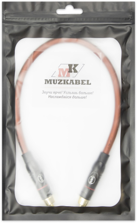 Патч-кабель MUZKABEL RCXMK5BP - 0.15 метра, RCA – RCA (Красное кольцо)