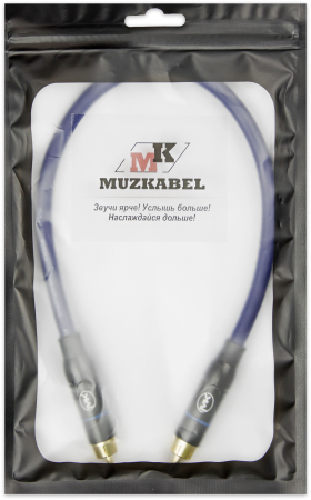 Патч-кабель MUZKABEL RSFIK4SP - 0.15 метра, RCA – RCA (Синее кольцо)