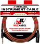 Гитарный кабель MUZKABEL AXSMK5B - 1 метр, JACK (моно) - XLR (папа)