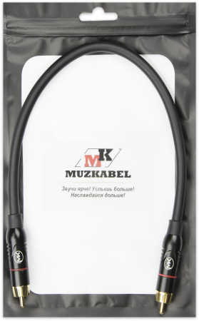 Патч-кабель MUZKABEL RSFIK4BP - 0.1 метра, RCA – RCA (Красное кольцо)
